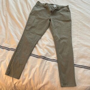 Green khaki pants. Stretchy - worn twice.